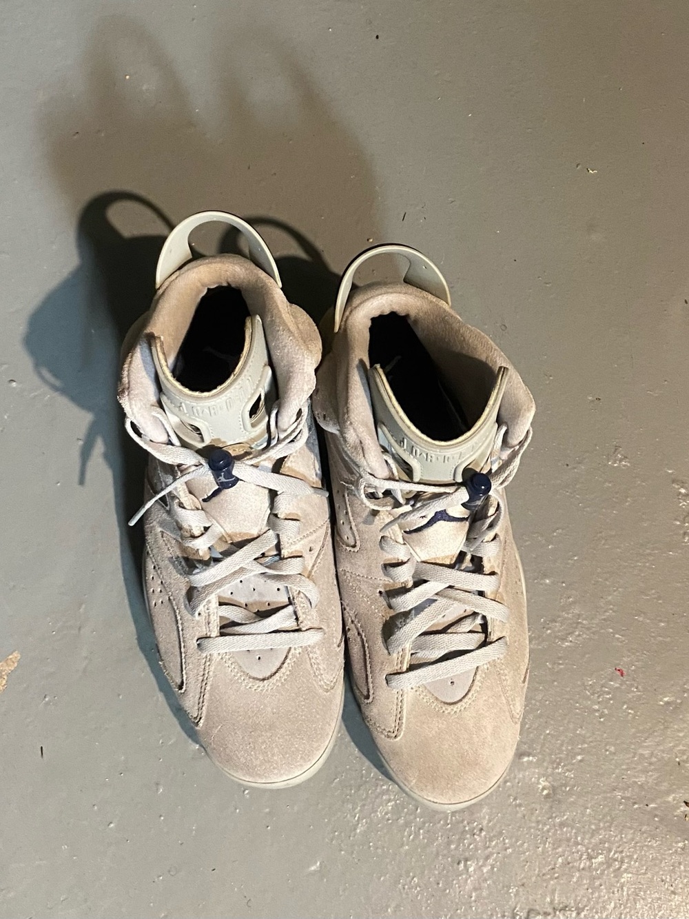 Jordan Men's High-Top Suede Sneakers in Light Gray